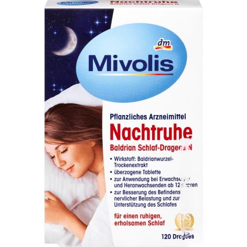 Mivolis Успокоительные драже Nachtruhe Baldrian 120шт. Mivolis Успокоительные драже Nachtruhe Baldrian 120шт.