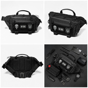 Тактична сумка-бананка через плече чорна з Cordura 1000D, поясна чоловіча сумка з VELCRO та карабіном. Изображение №12 Тактична сумка-бананка через плече чорна з Cordura 1000D, поясна чоловіча сумка з VELCRO та карабіном. Изображение №12