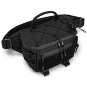 Тактична сумка-бананка через плече чорна з Cordura 1000D, поясна чоловіча сумка з VELCRO та карабіном. Изображение №16 Тактична сумка-бананка через плече чорна з Cordura 1000D, поясна чоловіча сумка з VELCRO та карабіном. Изображение №16