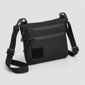 Тактична сумка чорна з Cordura 1000D, сумка через плече з VELCRO-панеллю. Зображення №16 Тактична сумка чорна з Cordura 1000D, сумка через плече з VELCRO-панеллю. Зображення №16