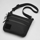 Тактична сумка чорна з Cordura 1000D, сумка через плече з VELCRO-панеллю. Зображення №18 Тактична сумка чорна з Cordura 1000D, сумка через плече з VELCRO-панеллю. Зображення №18
