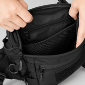 Тактична сумка-бананка через плече чорна з Cordura 1000D, поясна чоловіча сумка з VELCRO та карабіном. Изображение №20 Тактична сумка-бананка через плече чорна з Cordura 1000D, поясна чоловіча сумка з VELCRO та карабіном. Изображение №20