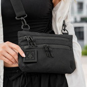 Тактична сумка чорна з Cordura 1000D, сумка через плече з VELCRO-панеллю. Зображення №22 Тактична сумка чорна з Cordura 1000D, сумка через плече з VELCRO-панеллю. Зображення №22