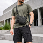 Тактична сумка чорна з Cordura 1000D, сумка через плече з VELCRO-панеллю. Зображення №26 Тактична сумка чорна з Cordura 1000D, сумка через плече з VELCRO-панеллю. Зображення №26
