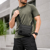 Тактична сумка чорна з Cordura 1000D, сумка через плече з VELCRO-панеллю. Зображення №27 Тактична сумка чорна з Cordura 1000D, сумка через плече з VELCRO-панеллю. Зображення №27