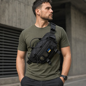 Тактична сумка-бананка через плече чорна з Cordura 1000D, поясна чоловіча сумка з VELCRO та карабіном. Изображение №29 Тактична сумка-бананка через плече чорна з Cordura 1000D, поясна чоловіча сумка з VELCRO та карабіном. Изображение №29
