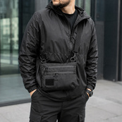 Тактична сумка чорна з Cordura 1000D, сумка через плече з VELCRO-панеллю. Зображення №30 Тактична сумка чорна з Cordura 1000D, сумка через плече з VELCRO-панеллю. Зображення №30