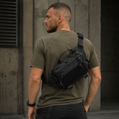 Тактична сумка-бананка через плече чорна з Cordura 1000D, поясна чоловіча сумка з VELCRO та карабіном. Изображение №34 Тактична сумка-бананка через плече чорна з Cordura 1000D, поясна чоловіча сумка з VELCRO та карабіном. Изображение №34