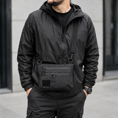 Тактична сумка чорна з Cordura 1000D, сумка через плече з VELCRO-панеллю. Зображення №33 Тактична сумка чорна з Cordura 1000D, сумка через плече з VELCRO-панеллю. Зображення №33
