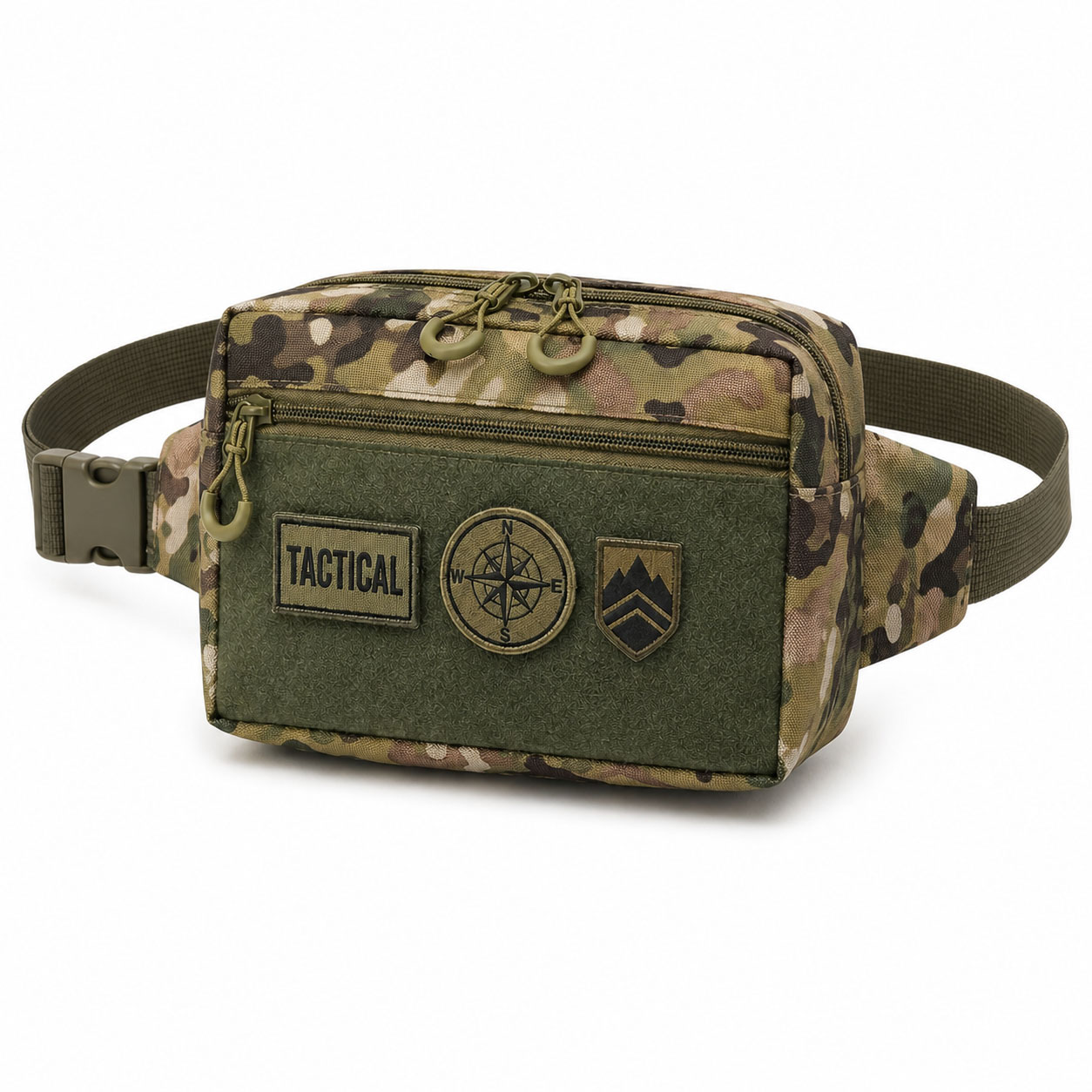 Тактична сумка-бананка Multicam для патчів і шевронів Cordura, поясна сумка унісекс 25×17×7 см Тактична сумка-бананка Multicam для патчів і шевронів Cordura, поясна сумка унісекс 25×17×7 см