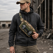 Тактична сумка-бананка Multicam для патчів і шевронів Cordura, поясна сумка унісекс 25×17×7 см. Изображение №4 Тактична сумка-бананка Multicam для патчів і шевронів Cordura, поясна сумка унісекс 25×17×7 см. Изображение №4