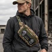 Тактична сумка-бананка Multicam для патчів і шевронів Cordura, поясна сумка унісекс 25×17×7 см. Изображение №23 Тактична сумка-бананка Multicam для патчів і шевронів Cordura, поясна сумка унісекс 25×17×7 см. Изображение №23