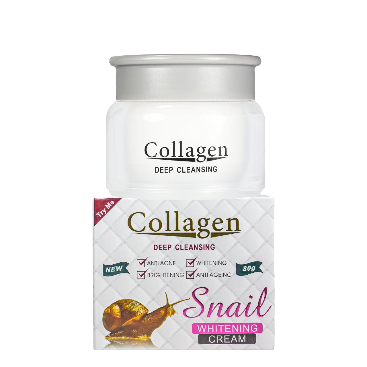 Крем для лица Collagen Snail Deep Cleaning отбеливающий 80 г Крем для лица Collagen Snail Deep Cleaning отбеливающий 80 г