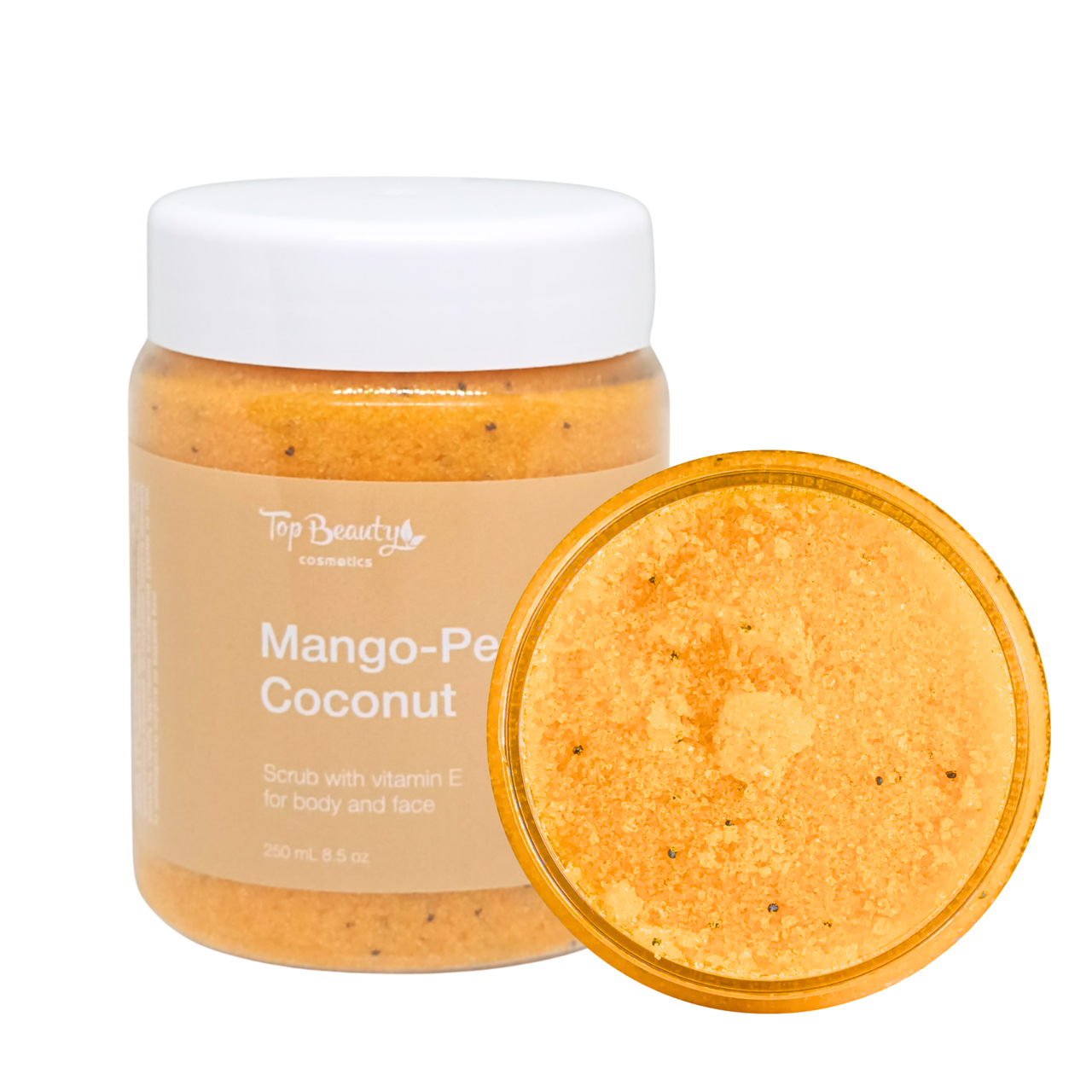 Скраб для лица и тела Top Beauty Mango Peach с ароматом манго персик и кокосовым маслом 250 мл Скраб для лица и тела Top Beauty Mango Peach с ароматом манго персик и кокосовым маслом 250 мл