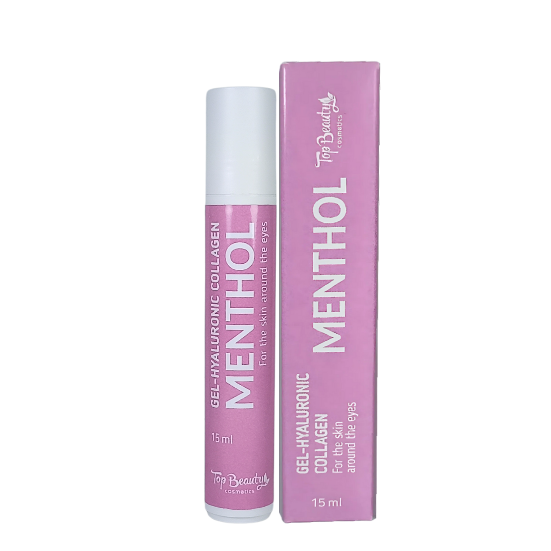 Гель для кожи вокруг глаз Top Beauty Gel-hyaluronic & Collagen Menthol 15 мл Гель для кожи вокруг глаз Top Beauty Gel-hyaluronic & Collagen Menthol 15 мл