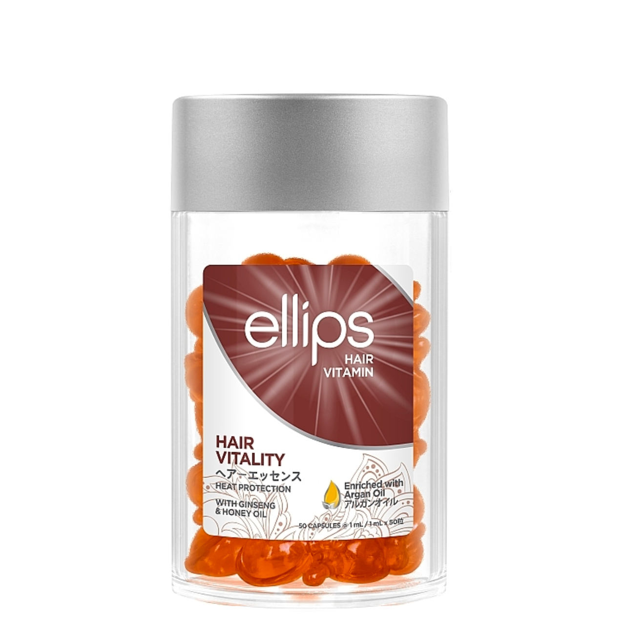 Витамины для волос Ellips Hair Vitamin Hair Vitality With Ginseng & Honey Oil с женьшенем и медом 50 шт*1 мл Витамины для волос Ellips Hair Vitamin Hair Vitality With Ginseng & Honey Oil с женьшенем и медом 50 шт*1 мл