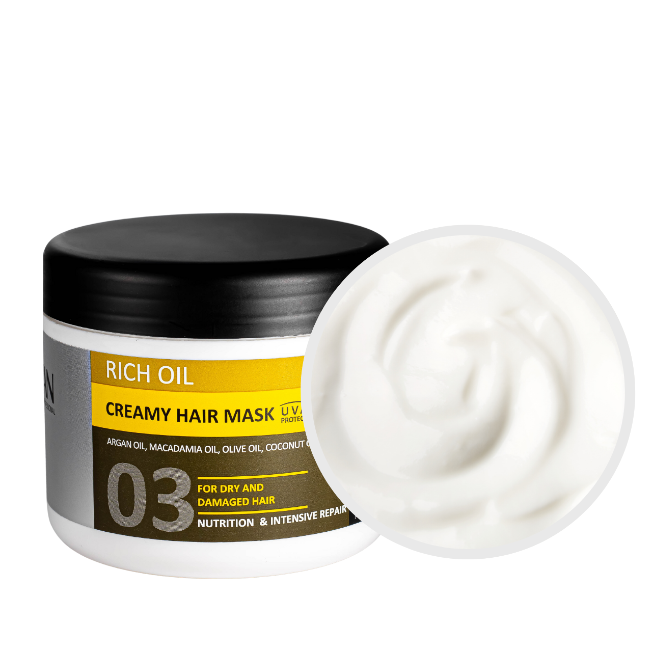 Крем-маска для сухих и поврежденных волос Kayan Professional Rich Oil Creamy Hair Mask с натуральными маслами, 500 мл Крем-маска для сухих и поврежденных волос Kayan Professional Rich Oil Creamy Hair Mask с натуральными маслами, 500 мл