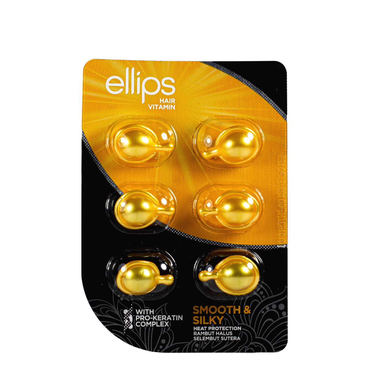Вітаміни для волосся Ellips Hair Vitamin Smooth & Silky Бездоганний шовк з про-кератиновим комплексом 6 шт*1 мл Вітаміни для волосся Ellips Hair Vitamin Smooth & Silky Бездоганний шовк з про-кератиновим комплексом 6 шт*1 мл