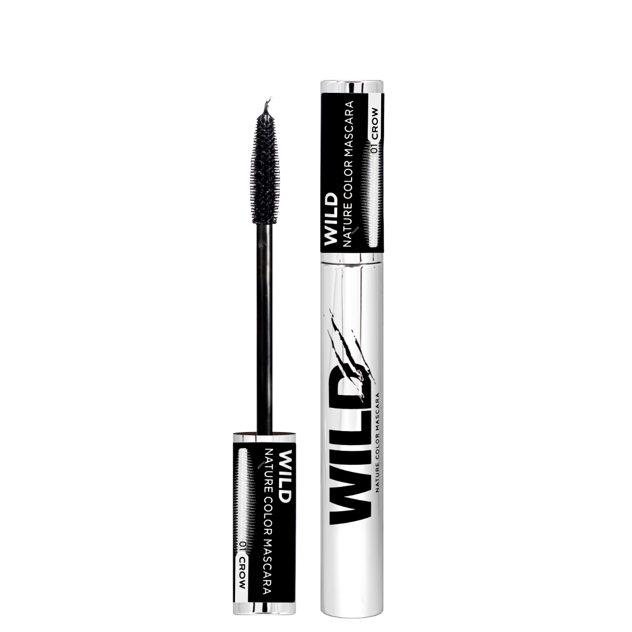 Туш для вій кольорова Parisa Cosmetics WILD, чорна Туш для вій кольорова Parisa Cosmetics WILD, чорна