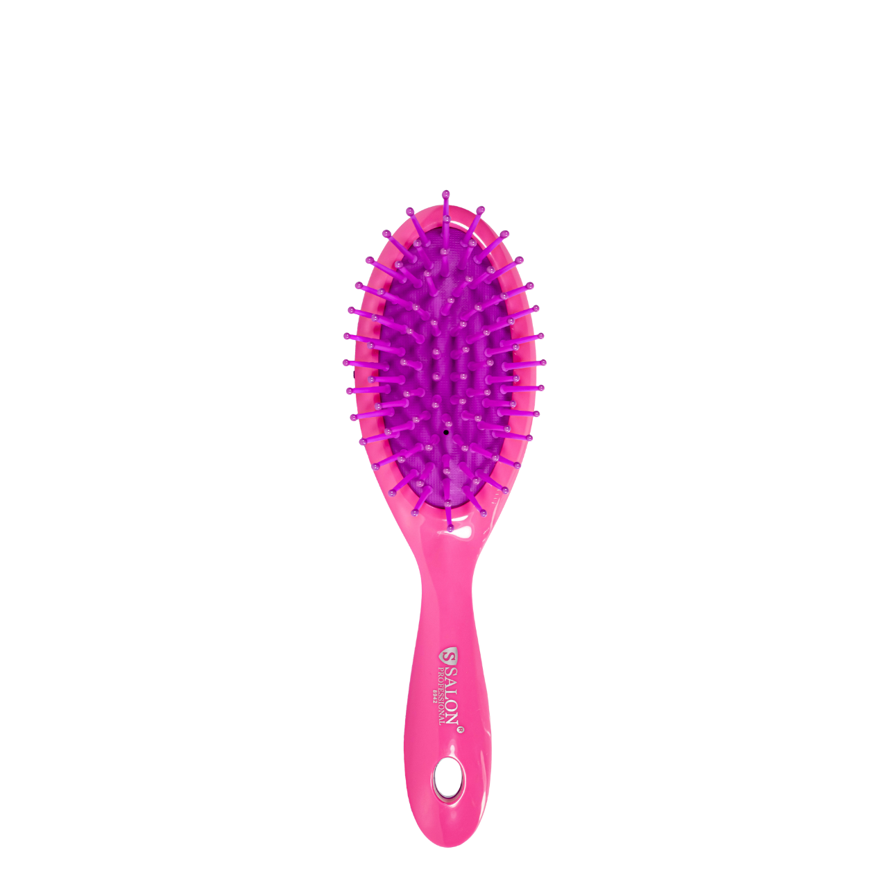 Щетка для волосся массажная пластиковая овальная Salon Professional, розовая Щетка для волосся массажная пластиковая овальная Salon Professional, розовая