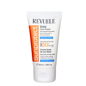 Крем для обличчя сонцезахисний SPF 50+ для нормальної та сухої шкіри Revuele 50 мл. Зображення №2 Крем для обличчя сонцезахисний SPF 50+ для нормальної та сухої шкіри Revuele 50 мл. Зображення №2