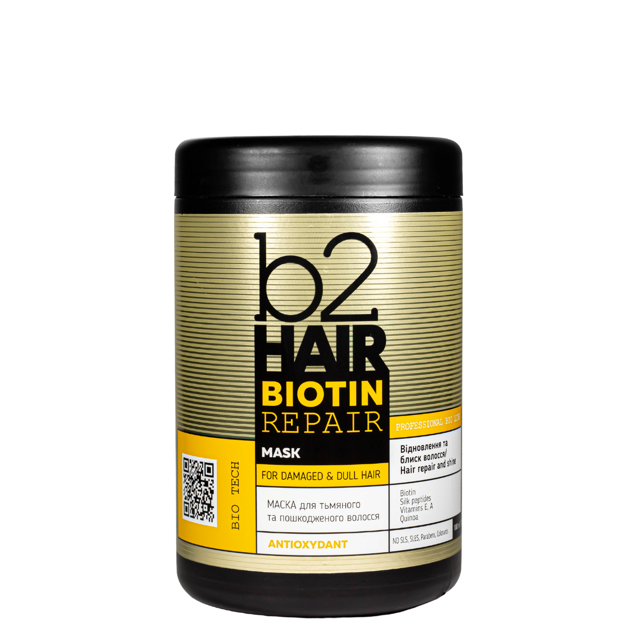 Маска для відновлення волосся з біотином B2 Hair 1000 мл Маска для відновлення волосся з біотином B2 Hair 1000 мл