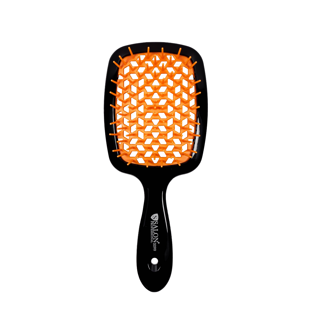 Щетка для волос Salon Professional продувная 20 см SP0099 SL, Черная с оранжевым Щетка для волос Salon Professional продувная 20 см SP0099 SL, Черная с оранжевым