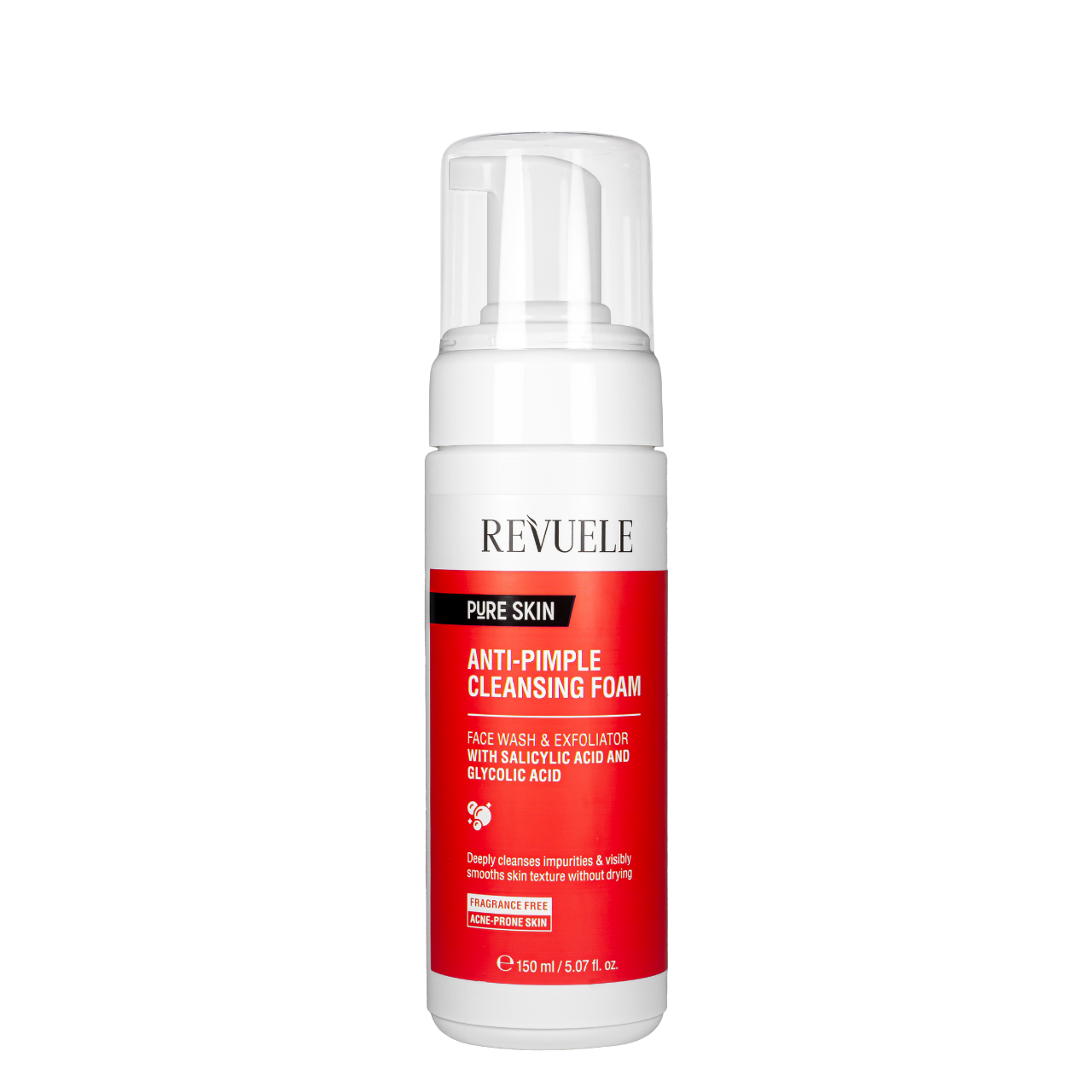 Пенка для умывания от прыщей отшелушивающая Revuele Pure Skin Anti-Pimple Cleansing Foam, 150 мл Пенка для умывания от прыщей отшелушивающая Revuele Pure Skin Anti-Pimple Cleansing Foam, 150 мл