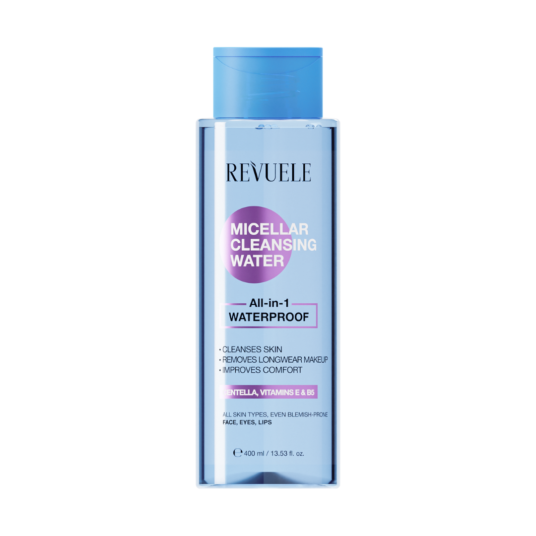 Мицеллярная вода All-in-1 для снятия водостойкого макияжа Revuele Micellar Cleansing Water, 400 мл Мицеллярная вода All-in-1 для снятия водостойкого макияжа Revuele Micellar Cleansing Water, 400 мл