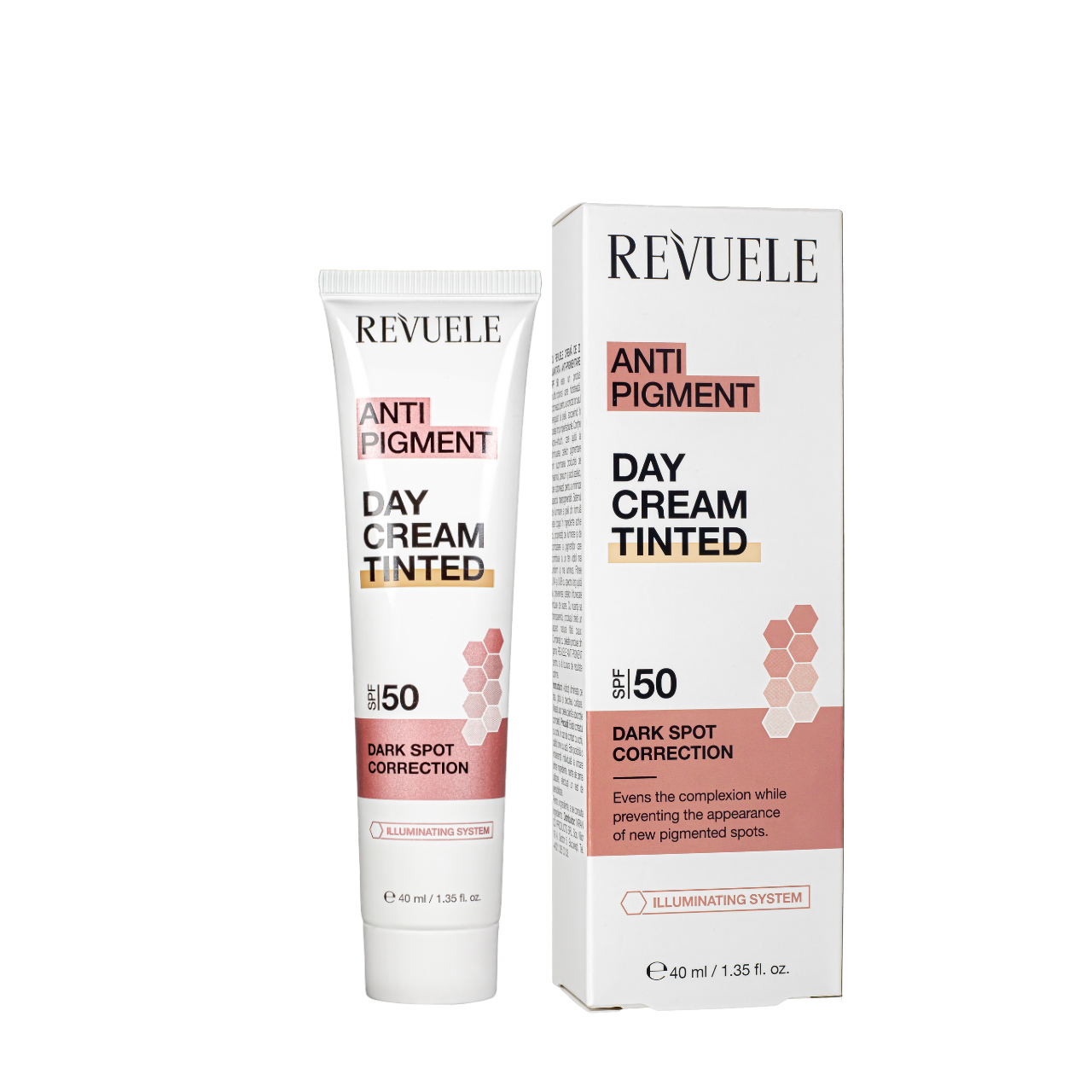 Отбеливающий тональный крем для лица Revuele Anti Pigment Day Cream Tinted SPF50 40 мл Отбеливающий тональный крем для лица Revuele Anti Pigment Day Cream Tinted SPF50 40 мл