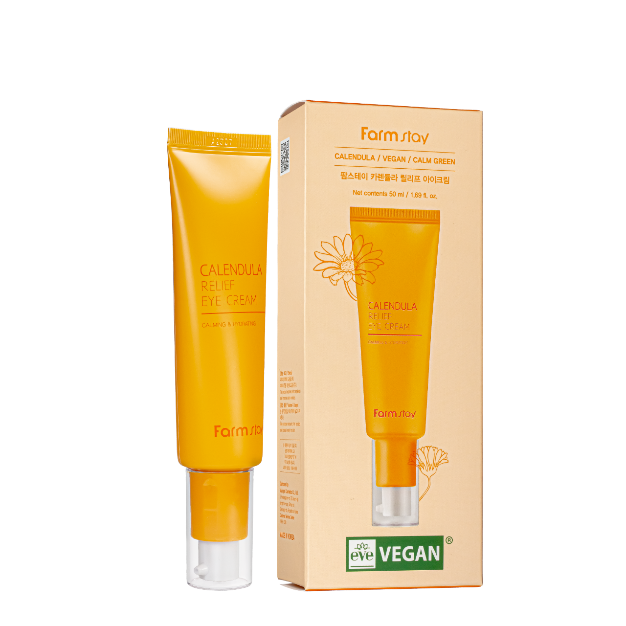 Крем для кожи вокруг глаз с экстрактом календулы FarmStay Calendula Relief Cream, 50 мл Крем для кожи вокруг глаз с экстрактом календулы FarmStay Calendula Relief Cream, 50 мл