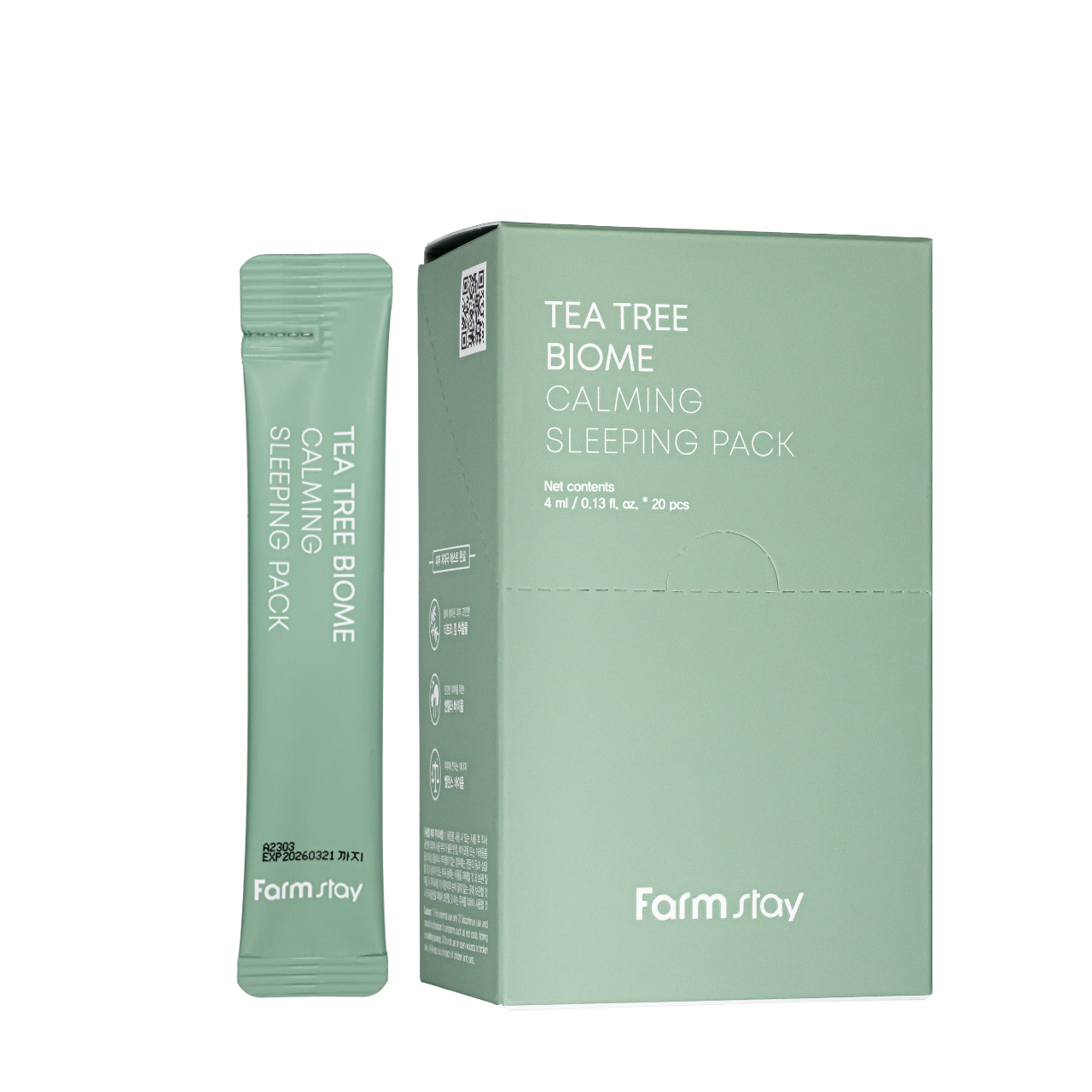 Ночная маска для чувствительной кожи лица FarmStay Tea Tree Biome Calming Mask 1 мл Ночная маска для чувствительной кожи лица FarmStay Tea Tree Biome Calming Mask 1 мл