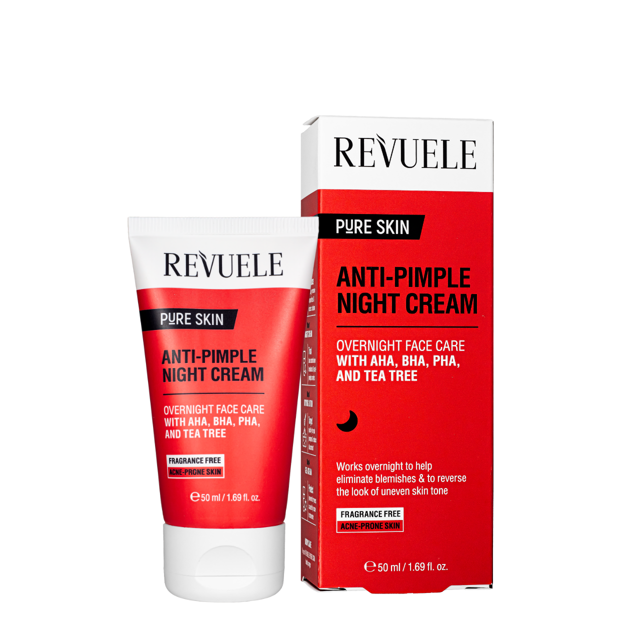 Крем для лица от прыщей Revuele Pure Skin Anti-Pimple Night Cream с AHA, BHA, PHA ночной, 50 мл Крем для лица от прыщей Revuele Pure Skin Anti-Pimple Night Cream с AHA, BHA, PHA ночной, 50 мл
