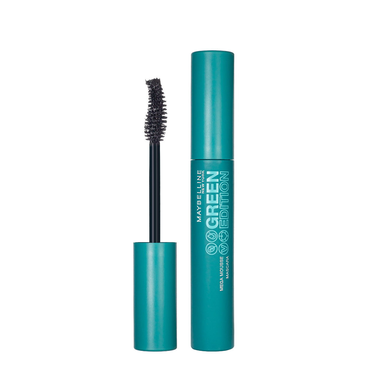 Туш для вій об'ємна подовжуюча Maybelline New York Green Edition Mega Mousse Mascara Туш для вій об'ємна подовжуюча Maybelline New York Green Edition Mega Mousse Mascara