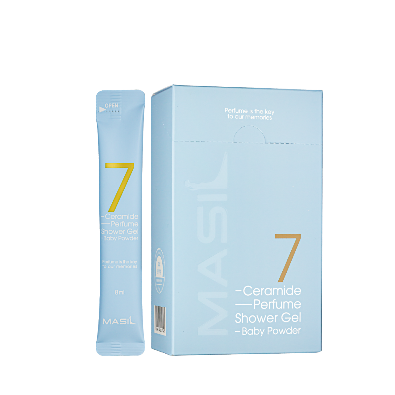 Гель для душа одноразовый Masil 7 Ceramide Perfume Shower Gel Baby Powder, пробник 8 мл Гель для душа одноразовый Masil 7 Ceramide Perfume Shower Gel Baby Powder, пробник 8 мл