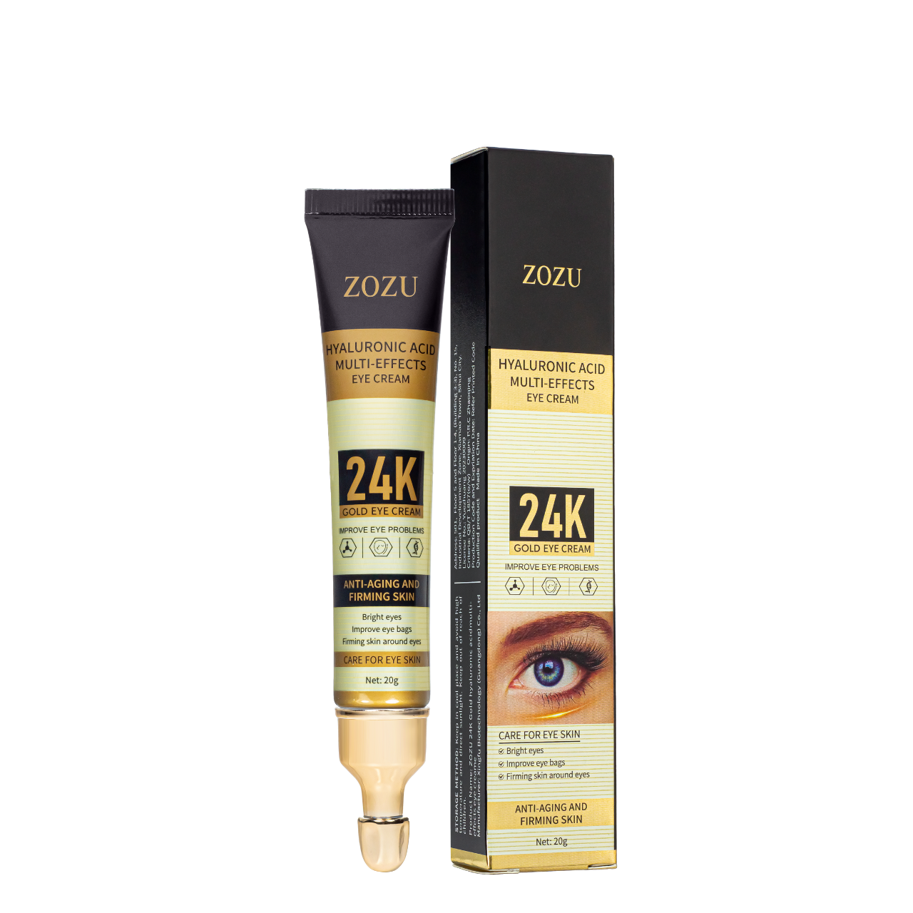 Антивозрастной крем для кожи вокруг глаз с коллоидным золотом Zozu 24 К Gold Eye Cream, 20 г Антивозрастной крем для кожи вокруг глаз с коллоидным золотом Zozu 24 К Gold Eye Cream, 20 г