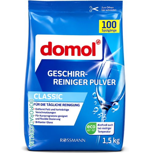 Порошок для посудомийки DOMOL 1.5 кг Порошок для посудомийки DOMOL 1.5 кг