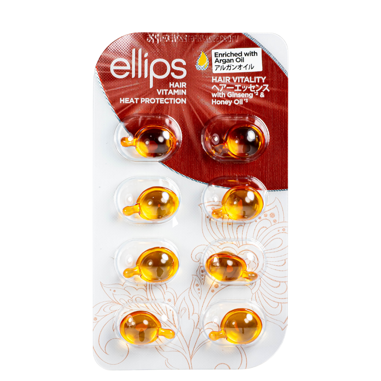 Витамины для волос Ellips Hair Vitamin Hair Vitality With Ginseng & Honey Oil с женьшенем и медом 8 шт*1 мл Витамины для волос Ellips Hair Vitamin Hair Vitality With Ginseng & Honey Oil с женьшенем и медом 8 шт*1 мл