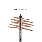 Гелевый карандаш для глаз Flormar Extreme Tattoo Gel Pencil, 01 Glitzy Brown Бронзовый. Изображение №2