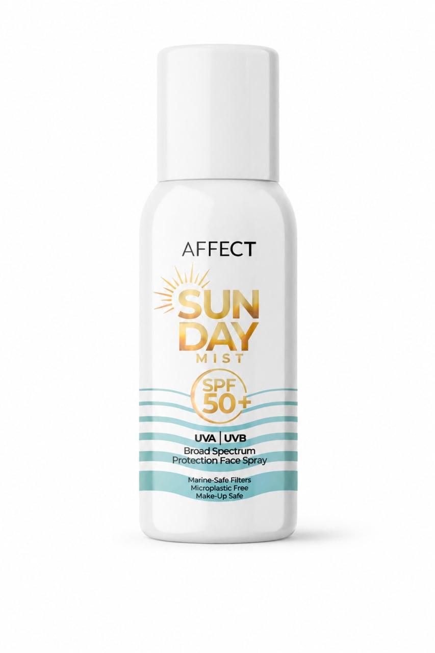 Захисний міст (спрей) для обличчя SunDay SPF 50 широкого спектра захисту AFFECT 75 мл Захисний міст (спрей) для обличчя SunDay SPF 50 широкого спектра захисту AFFECT 75 мл