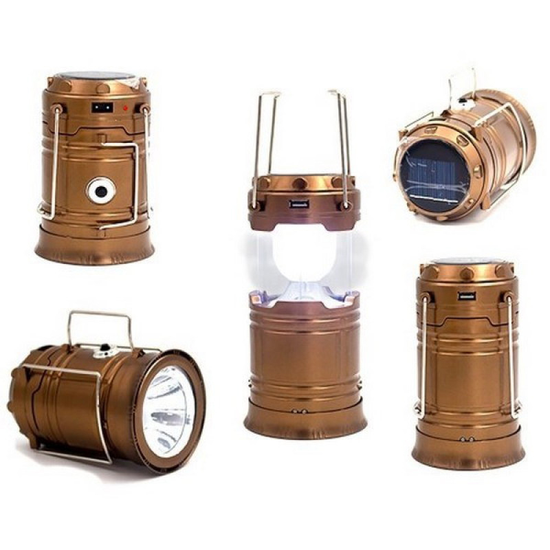 Туристичний ліхтар лампи на сонячній батареї з павером CAMPING MH-5800T (6+1 LED) Brown Туристичний ліхтар лампи на сонячній батареї з павером CAMPING MH-5800T (6+1 LED) Brown