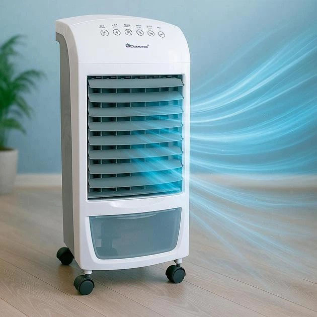 Мобільний повітроохолоджувач Domotec MS-1628, 60Вт — компактний підлоговий клімат-контроль Мобільний повітроохолоджувач Domotec MS-1628, 60Вт — компактний підлоговий клімат-контроль