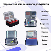 Дорожній кейс сумка органайзер для зберігання документів та гаджетів з кодовим замком. Колір: сірий. Зображення №13 Дорожній кейс сумка органайзер для зберігання документів та гаджетів з кодовим замком. Колір: сірий. Зображення №13