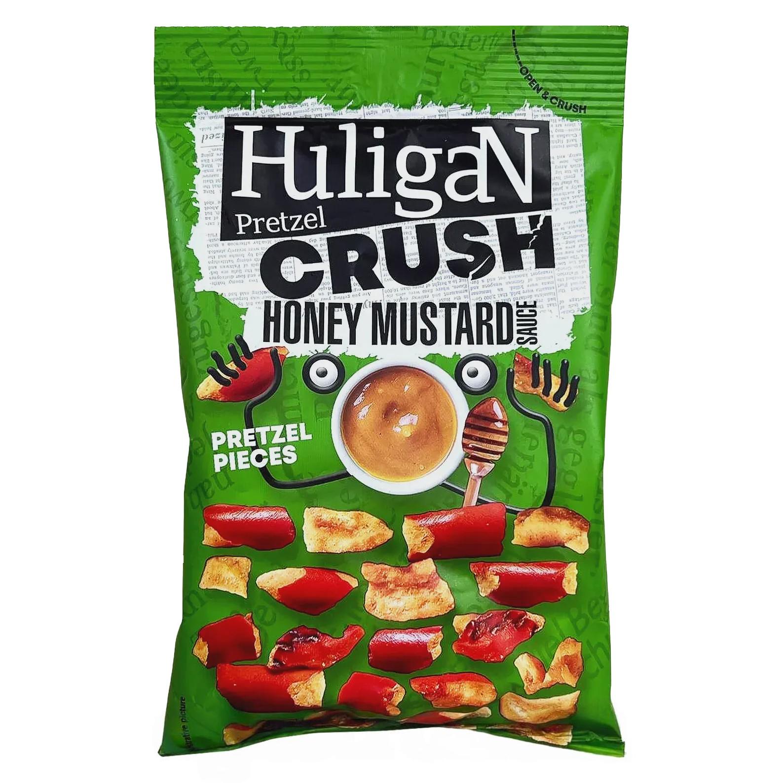 Крекер кусочки кренделей со вкусом медово-горчичного соуса Хулиган Huligan 65g Крекер кусочки кренделей со вкусом медово-горчичного соуса Хулиган Huligan 65g