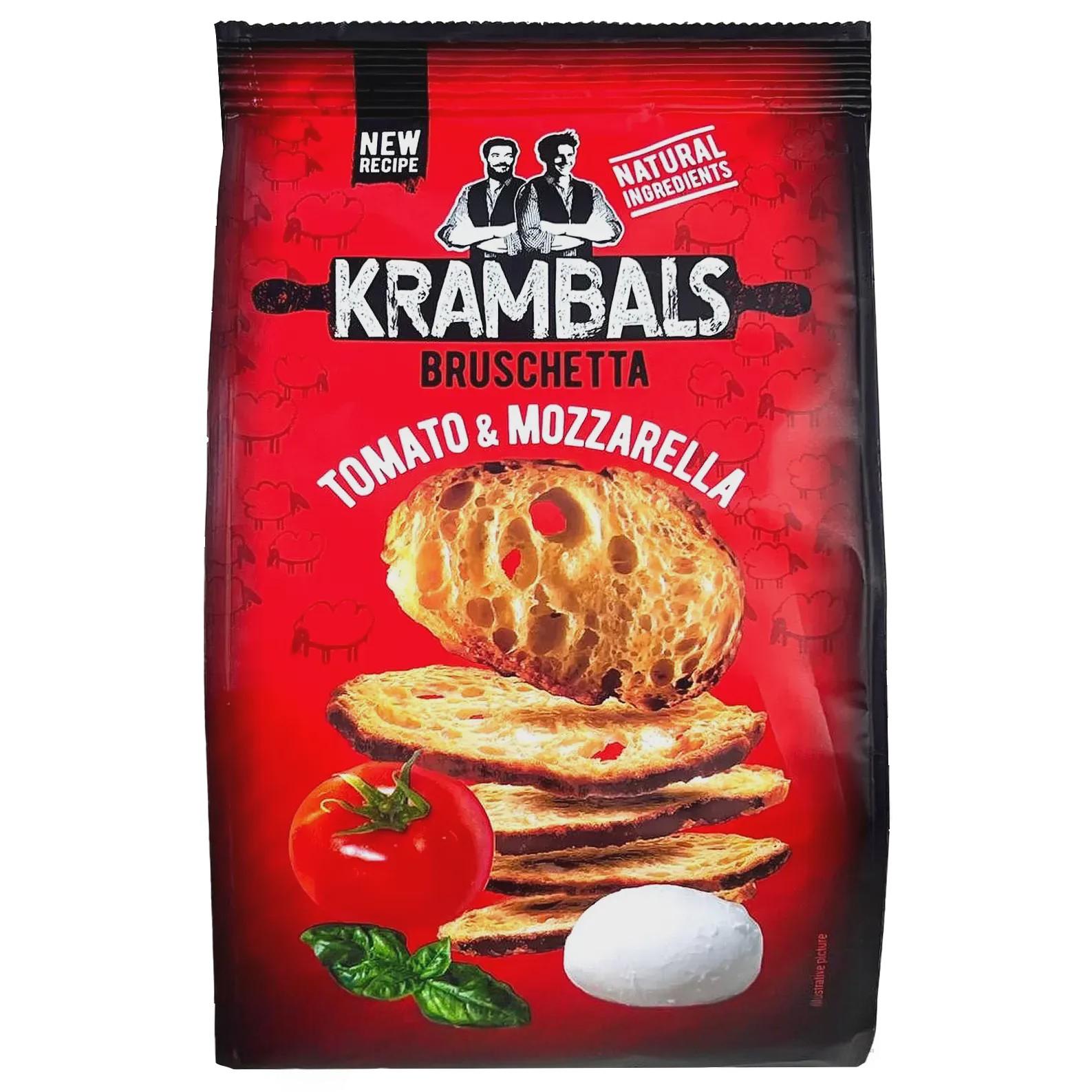 Брускетты с томатами и моцареллой Крамбалс Krambals 70g Брускетты с томатами и моцареллой Крамбалс Krambals 70g