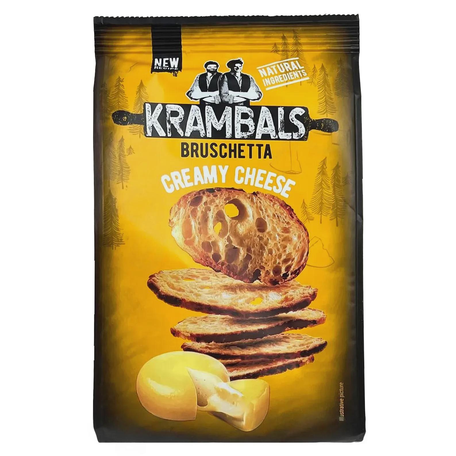 Брускети зі смаком вершкового сиру Крамбалс Krambals 70g Брускети зі смаком вершкового сиру Крамбалс Krambals 70g