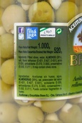 Оливки з мигдалем Браво Bravo de almedra 1000/520g. Зображення №2