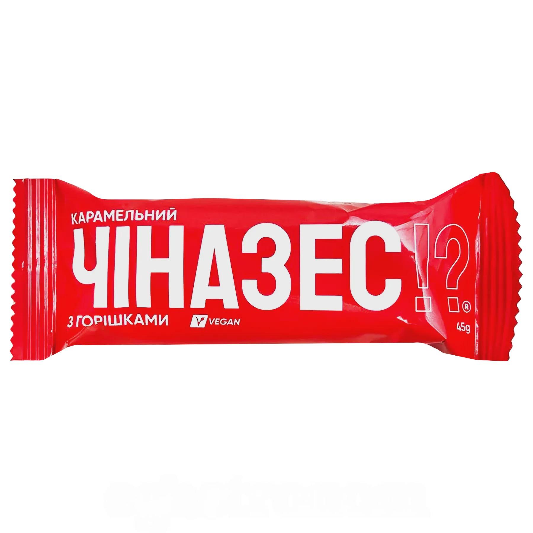 Шоколадный батончик карамель с орехами Чиназес 45g Шоколадный батончик карамель с орехами Чиназес 45g