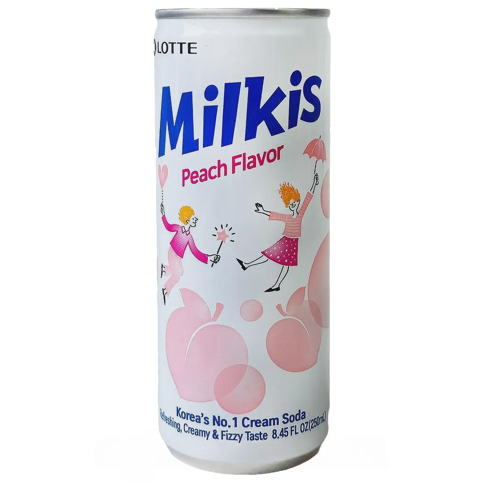 Напиток газированный молочный персик Милкис Milkis peach ж/б 250ml Напиток газированный молочный персик Милкис Milkis peach ж/б 250ml