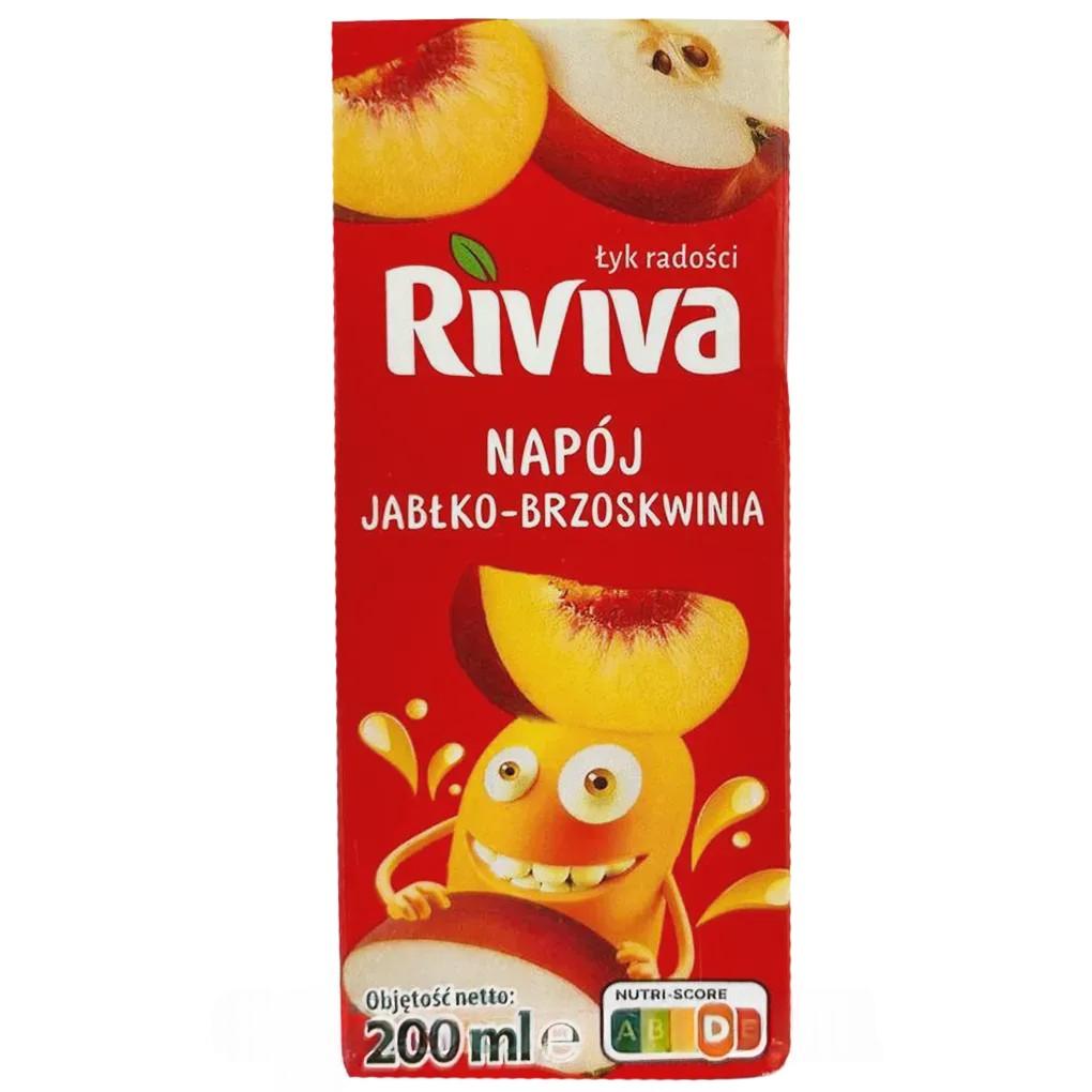 Сок-нектар яблоко и персик Ривива Riviva 200ml Сок-нектар яблоко и персик Ривива Riviva 200ml